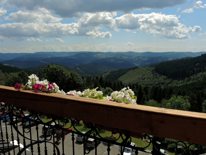 Soláň,pohled z hotelu 8/2017